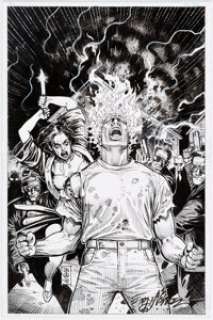 Eddy Newell Para Troop #2 Cover Original Art (Comics Conspiracy, 1998)....