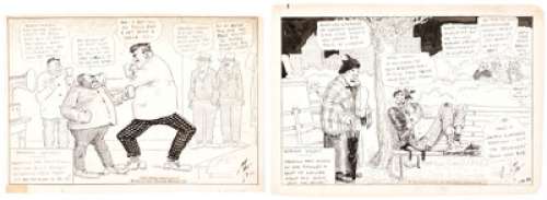 Thomas "Tad" Dorgan | Indoor Sports and Outdoor Sports Daily Single-Panel Comic Strip Original Art Group of 2 (International Feature Service, 1924-27). | Heritage