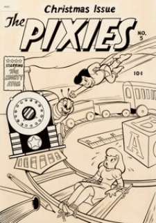 The Pixies | #5 Cover Original Art (Magazine Enterprises, 1948). | Heritage