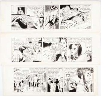 Alex Kotzky - Apartment 3-G Daily Comic Strip Original Art Group of 3 (Publishers Newspaper Syndicate, 1965).