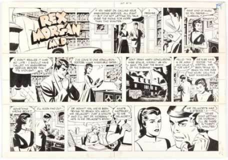 Marvin Bradley and Frank Edgington - Rex Morgan M.D. Sunday Comic Strip Original Art dated 10-18-70 (Field Enterprises, 1970).