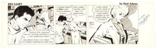 Neal Adams | Ben Casey Daily Comic Strip Original Art dated 1-1-65 (NEA, Inc., 1965). | Heritage