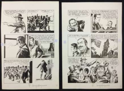 Tarquinio, Sergio | 2 original plates "Storia del West" Pony Express " | Catawiki