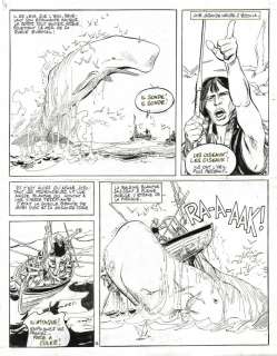 Planche originale 14 de Moby Dick, par Paul Gillon