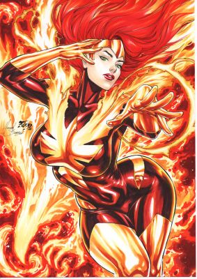 Fred Benes - Phoenix Pin Up 9x12