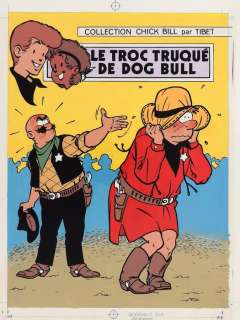 Tibet | Chick Bill, bleu de coloriage à la gouache… | AZ auction