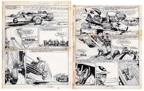 Jijé | Valhardi, planches n°32 et 33 à l’encre de… | AZ auction