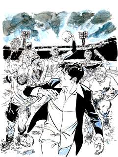 BRUNO BRINDISI - Original illustration for Dylan Dog. Cm. 30x40. Signed. Mint. Code 1248.