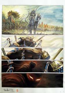 Tenuta Saverio Italien 1969 | Pluie - Série : LE MASQUE DE FUDO, Les Nuées Ecarlates Planche originale de la… | Cornette de St Cyr