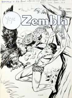 ONETA - Lot 306 - Zembla 36 x 25,5 cm Couverture originale Ã  l‘encre de chine pour l‘album de petit…