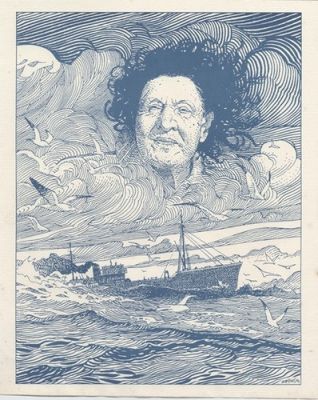 Rare cyanotype Anita Conti illustré par MOEBIUS - 1994 TTBE | eBay Europe (Buy It Now)