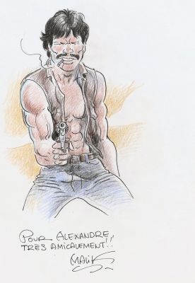 Malik | Lot 069 - Archie Cash, illustration au feutre et aux… | AZ auction