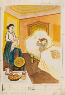 Mieczysław Piotrowski (1910 - 1977) | Mieczysław Piotrowski | W łóżku, ilustracja | Desa Unicum