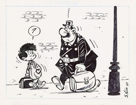 Kox | Lot 142 - L’Agent 212, illustration à l’encre de Chine et… | AZ auction