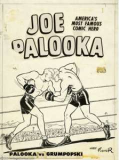 Al Avison (attributed) - Original Cover Art for Joe Palooka (Harvey, 1950s). It’s Palooka vs. Grumpopski on this - | Heritage