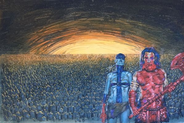 Pat Mills, Simon Davis | For Sale 2000Ad: Prog 1988 (2016); Slaine - the Brutainia Chronicles; Psychopomp Pt 10 | ComicArtFans Classifieds