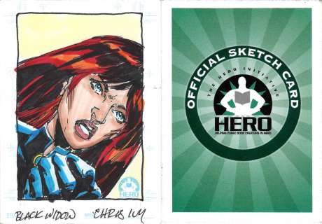 Chris Ivy | BLACK WIDOW Hero Initiative Sketch Card | Abel Original Art