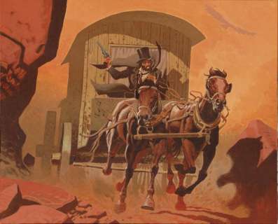 Lot 12 - RALPH MEYER UNDERTAKER La Danse des vautours (T.2), Dargaud 2016 Peinture originale...