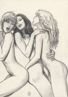 Lot 49 - MILO MANARA Les Femmes de Manara, Glénat 2012 Couverture originale. Signée. Fusain...