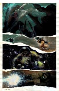 Jon J. Muth , Kent Williams - Havok & Wolverine - Meltdown #4 P 32 Painting (Wolverine Battles Meltdown!) 1988