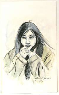 Marc Renier - Black Hill‘s - dessin original au crayon et aquarelle sur papier [...]