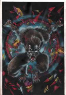 Leonardo Manco - Werewolf By Night #2 Painted Cover Art - Zoom-Out of Published Version - 1998