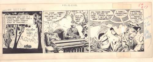 Joe Kubert - Tales of the green beret daily strip - 12/25/1967 signed