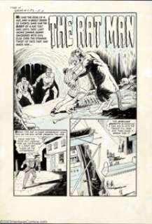 Bob Powell - Original Art for Tomb of Terror #5, Complete 7-page story "The Rat Man" (Harvey, 1952). - | Heritage