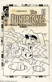 Ray Dirgo - Original Cover Art for The Flintstones #21 (Charlton, 1972). You’ll get a charge out of this cover by - | Heritage