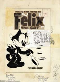 Joe Oriolo - Original Cover Art for Felix the Cat (Harvey, 1958). Felix has some fun with "the magic - | Heritage