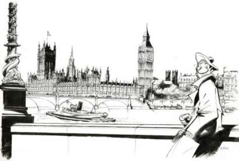 André Benn | Mic Mac Adam, couverture originale très grand format Ã  l’encre de chine réalisée pour l’intégrale "L… | Septimus