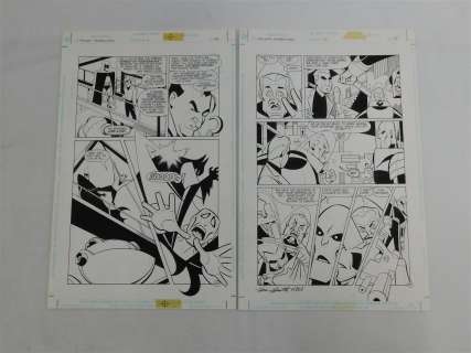 Lot of 2 Original Comic Art Gotham Adventures | Bodnars Auction