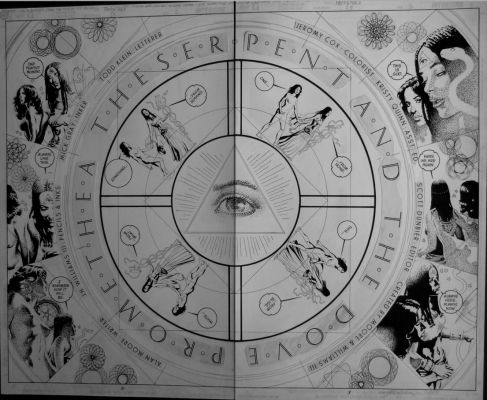 JH Williams III | PROMETHEA #23 PG 2-3 2 PG Splash | Black Line Fever