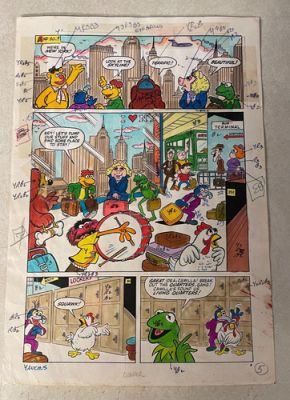 MUPPETS TAKE MANHATTAN #1 comic ART original color guide KERMIT PIGGY ANIMAL NY | eBay US (Buy It Now)