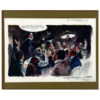 Rene Follet (1931-2020) | Illustration pour Stevenson, l’Ile au trésor. Dédicacé à Dina (kathelyn) Technique mixte. Année 2012. Signé 22 x 32 cm. | HVMC