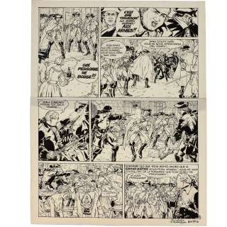 Norbert Morandiere Dit Norma (1946-2021) | Les Souvenirs de la pendule, Sc. Cothias. Ensemble de deux planches originales en noir et blanc : Tome 1 (1989),... | HVMC