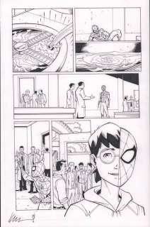 Keith Champagne | Spider-Man Panel Page #1 P.11 - Iconic Peter/Spidey 1/2 Face - Signed | Anthony’s Comic Book Art