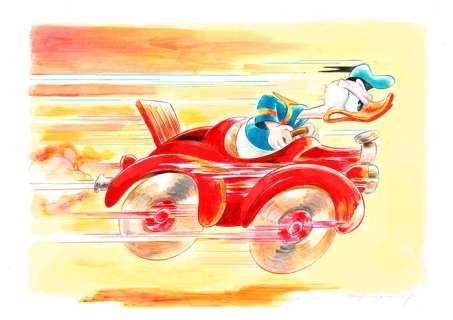 Fernandez, Tony - Original Painting - Donald Classic Car | Catawiki
