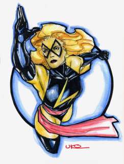 Smith, Uko - Item #15440 Uko Smith Ms. Marvel Pin-up Original Art. Uko Smith