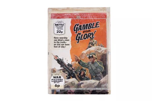 Lot 364 - Original artwork for Battle Picture Library No 250 ‘Gamble For Glory’ | misc / divers