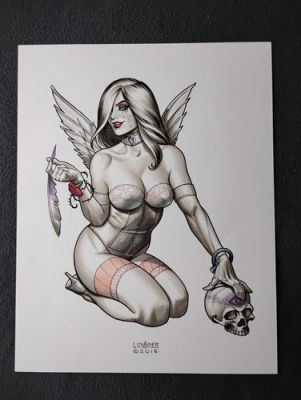 Joseph Linsner Original Art,"Dawn Fairy" 2018 11X14"