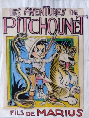 Couverture de PITCHOUNET dessin original de MAT vers 1930 + planche de CHARLOT | eBay Europe (Buy It Now)