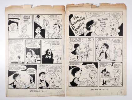 Sid Lazarus Captain Marvel Jr. #19 pg.14-15 Art | Bruneau & Co. Auctioneers