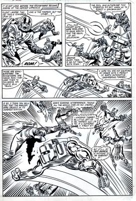 Joe Sinnott, Sal Buscema | Rom #22 P 9 Semi-Splash (Rom & Torpedo Battle Bad Guys....Awesome!) 1981 | Romitaman