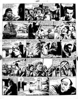 Cazanave - Â« Le Vampire des Caraïbes Â». Encre de Chine noire pour la planche