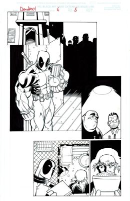 Ed McGuinness Jr. | Deadpool #6 P 5 (Rare First Run Ed McGuinness Deadpool Page!) 1997 | Romitaman