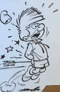 (Studio) Peyo - Original drawing - Johan et Pirlouit - Paru dans un livre de jeux début 70 - [c. 1969] | Catawiki