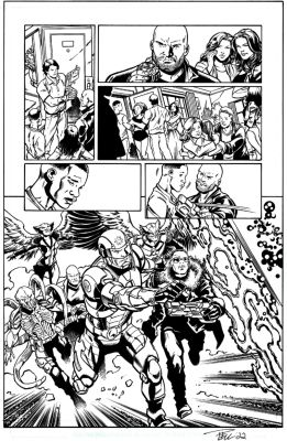 Drew Hennessy, Paul Pelletier | Earth Prime #3 Semi-Splash (The Atom, Hawkman, Hawkgirl, Captain Cold, Heatwave!) | Romitaman