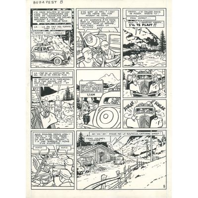 Yves Chaland | CHAL-006 – Vacances à Budapest – pl. 8 | Galerie Antoine Mathon