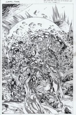 Fernando Pasarin | Justice League #4 Cover (What Detail! Green Lantern [Jessica Cruz]; Green Lantern [Simon Baz]; Batman; Cyborg; the Flash; Aquaman; Superman; Wonder Woman!) 2016 | Romitaman